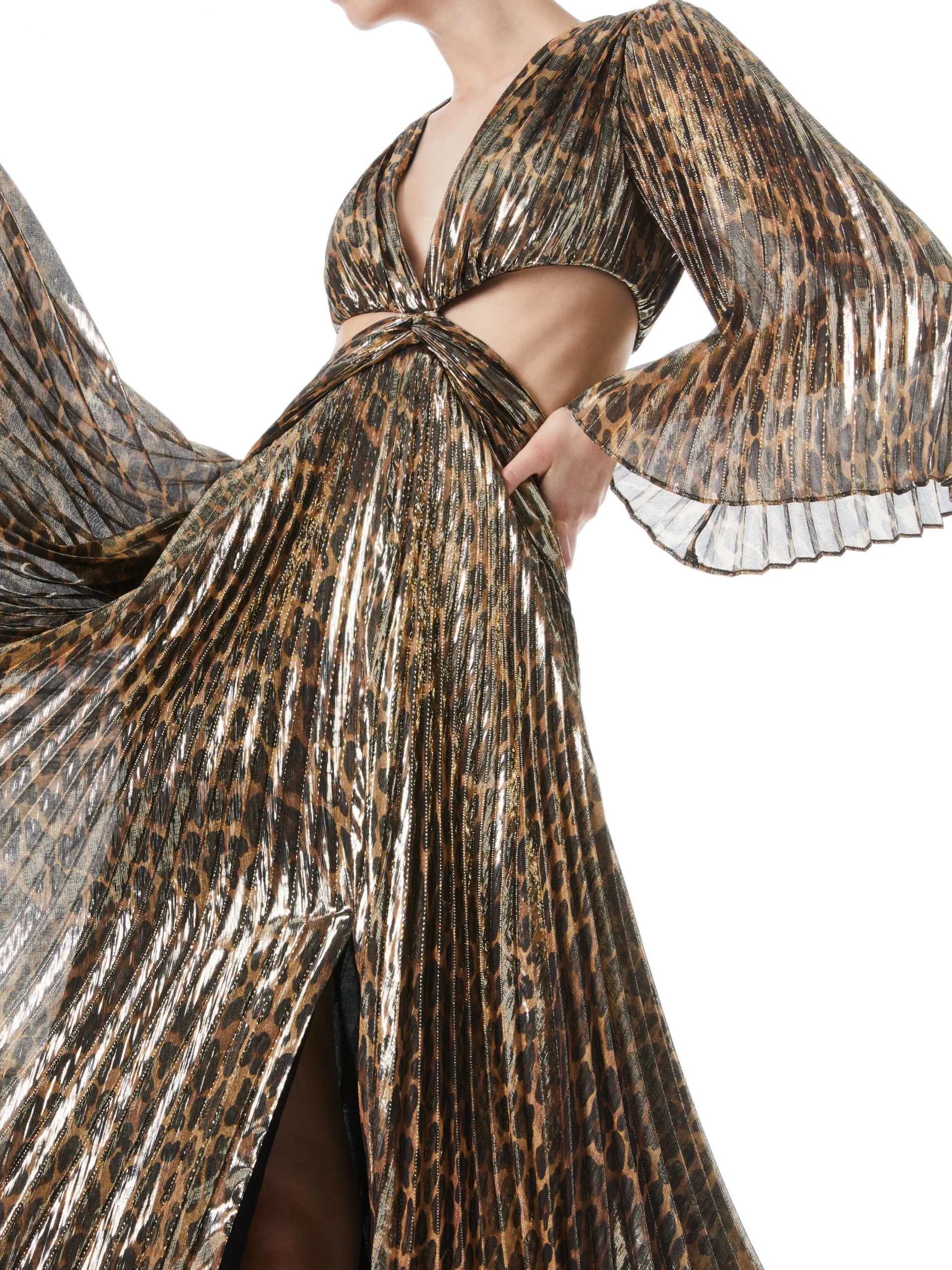 Alice and Olivia MAXI|DRESSES*BAHAMA V-NECK CUT OUT MAXI DRESS