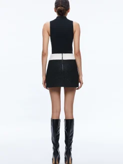 Alice and Olivia SKIRTS*BAILEY FUZZY KNIT MINI SKIRT