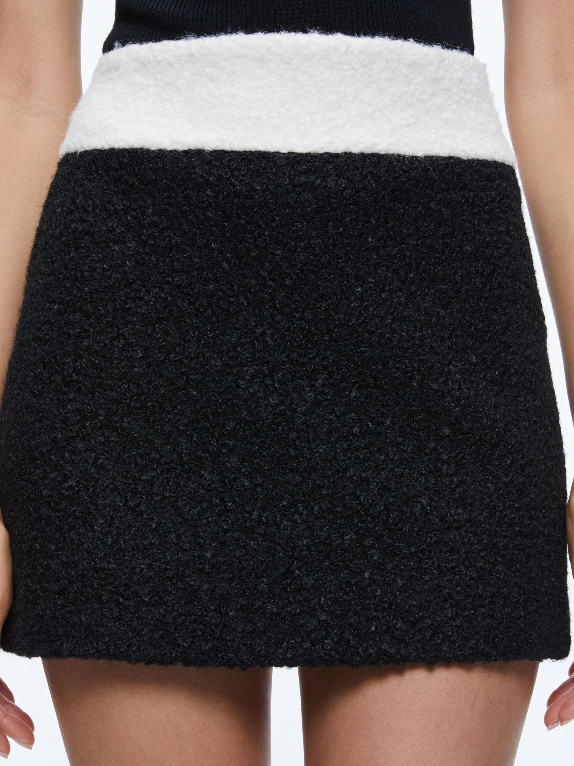 Alice and Olivia SKIRTS*BAILEY FUZZY KNIT MINI SKIRT