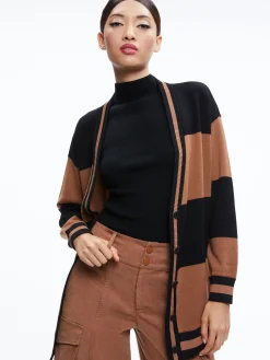 Alice and Olivia SWEATERS*BARRY OVERSIZED V-NECK CARDIGAN
