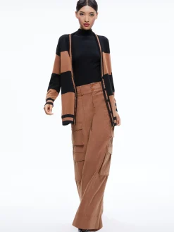 Alice and Olivia SWEATERS*BARRY OVERSIZED V-NECK CARDIGAN