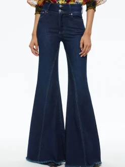 Alice and Olivia JEAN SHOP|JEANS*BEAUTIFUL HIGH RISE RUFFLE HEM JEAN