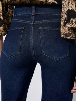 Alice and Olivia JEAN SHOP|JEANS*BEAUTIFUL HIGH RISE RUFFLE HEM JEAN