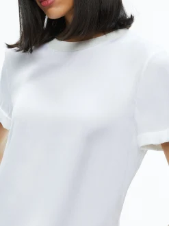 Alice and Olivia ESSENTIALS|TOPS*BRADEN DROP SHOULDER TEE