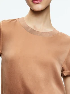 Alice and Olivia ESSENTIALS|TOPS*BRADEN DROP SHOULDER TEE