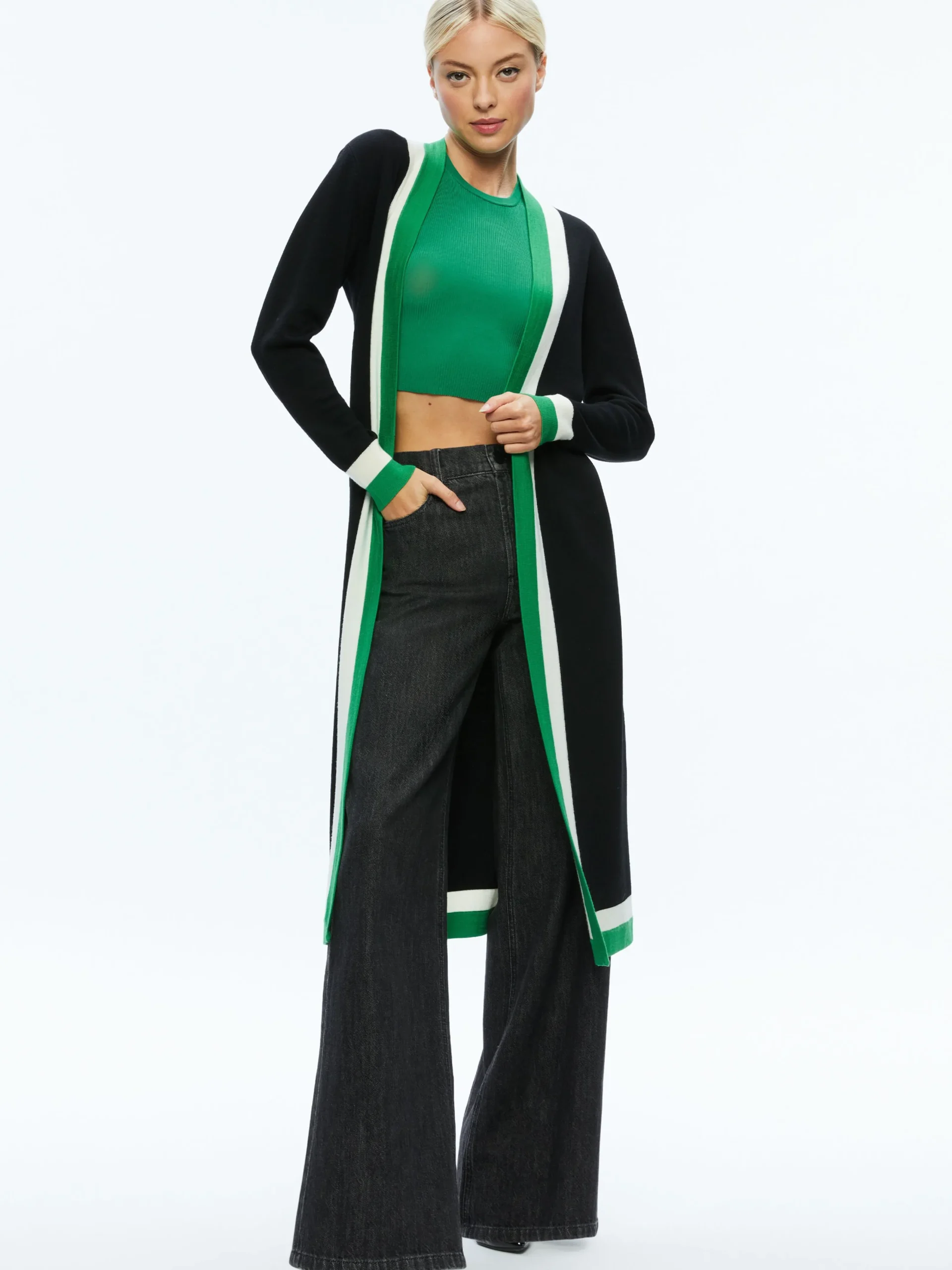 Alice and Olivia ESSENTIALS|SWEATERS*BRADFORD CARDIGAN