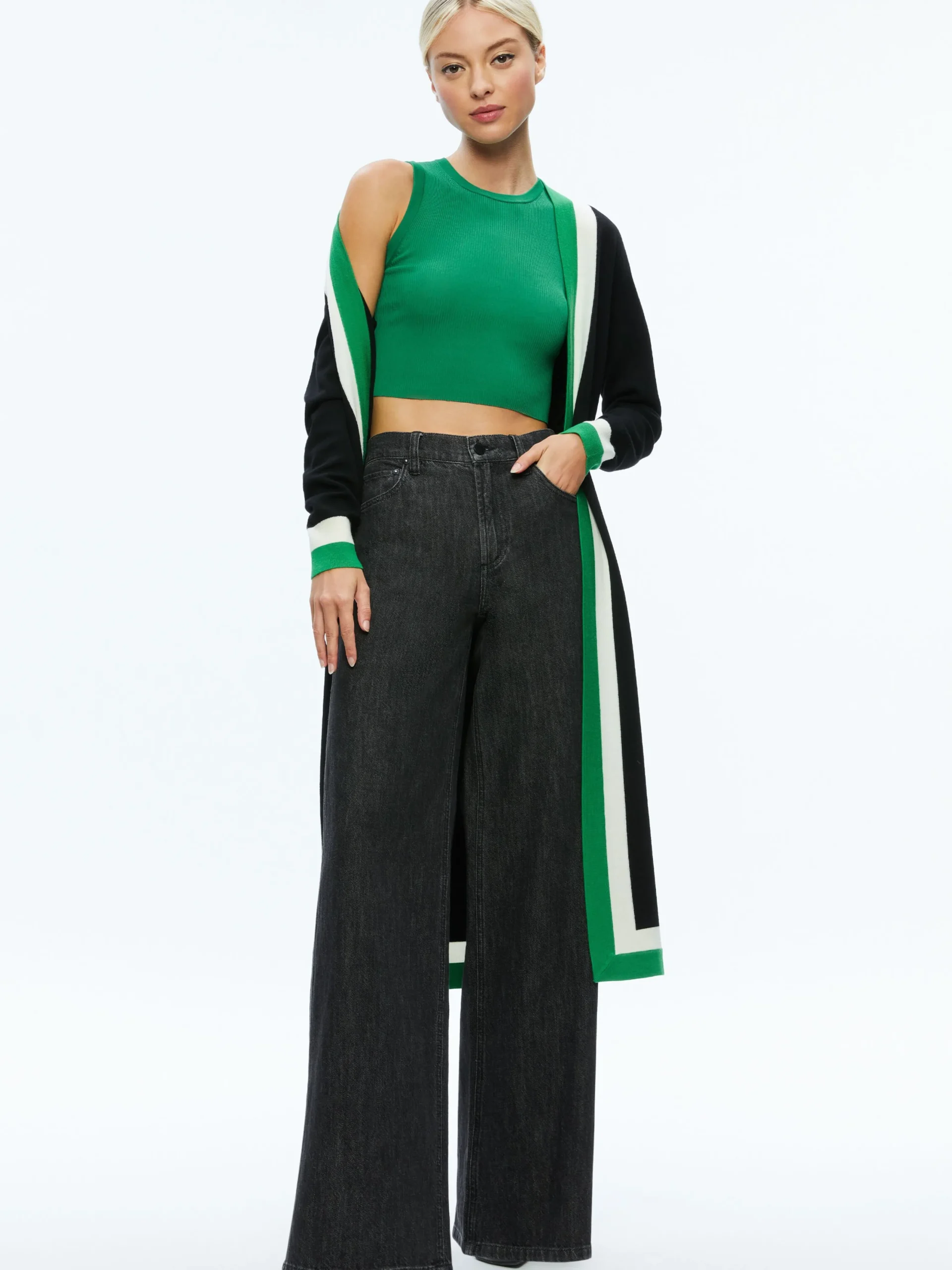 Alice and Olivia ESSENTIALS|SWEATERS*BRADFORD CARDIGAN