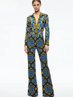 Alice and Olivia MATCHING SETS*BREANN FITTED BLAZER + TEENY FIT FLARE BOOTCUT PANT