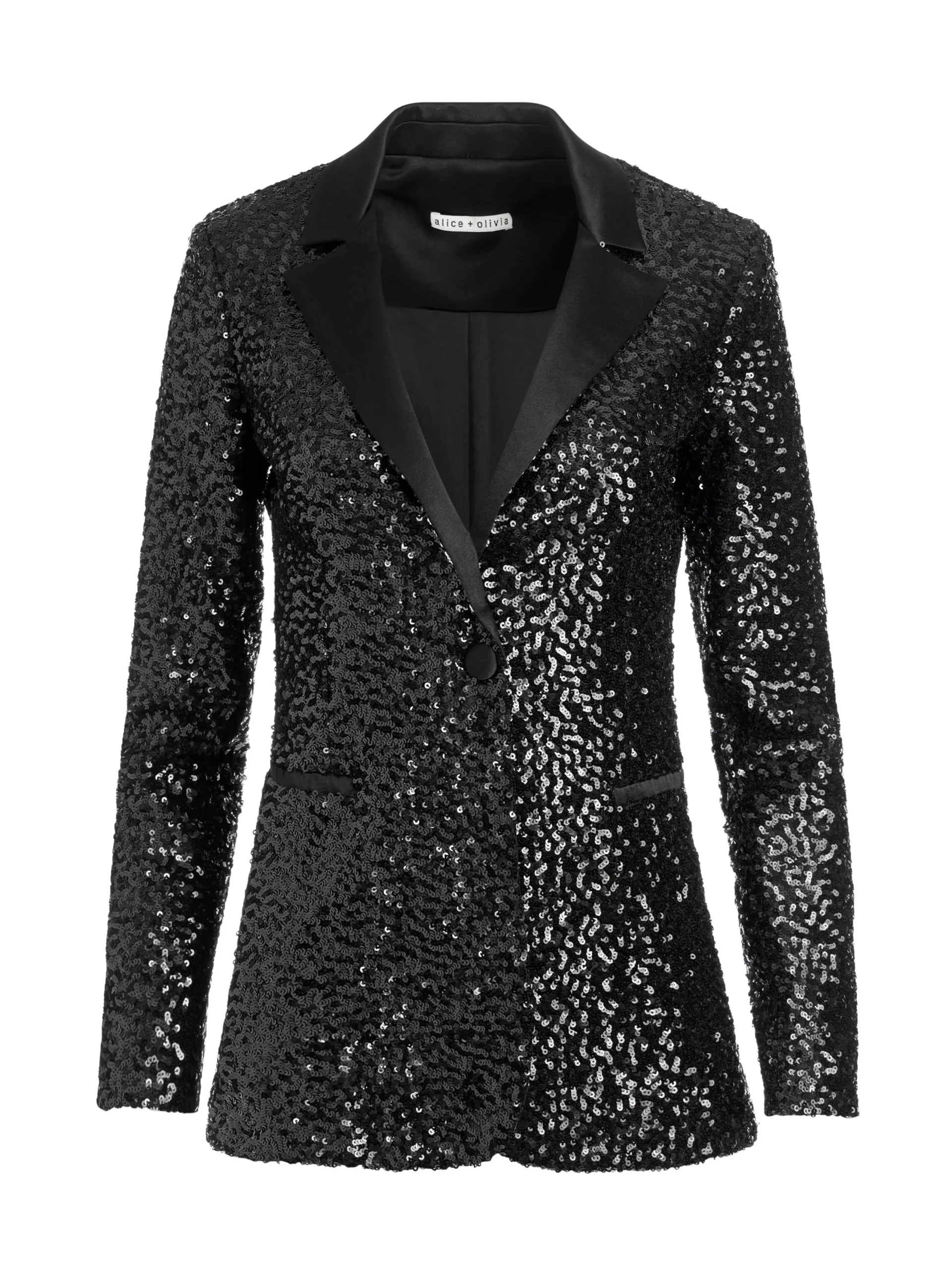 Alice and Olivia MATCHING SETS*BREANN SEQUIN FITTED BLAZER + LARA SEQUIN BOOTCUT PANT