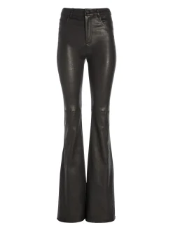 Alice and Olivia ESSENTIALS|PANTS*BRENT HIGH WAISTED LEATHER BELL PANT