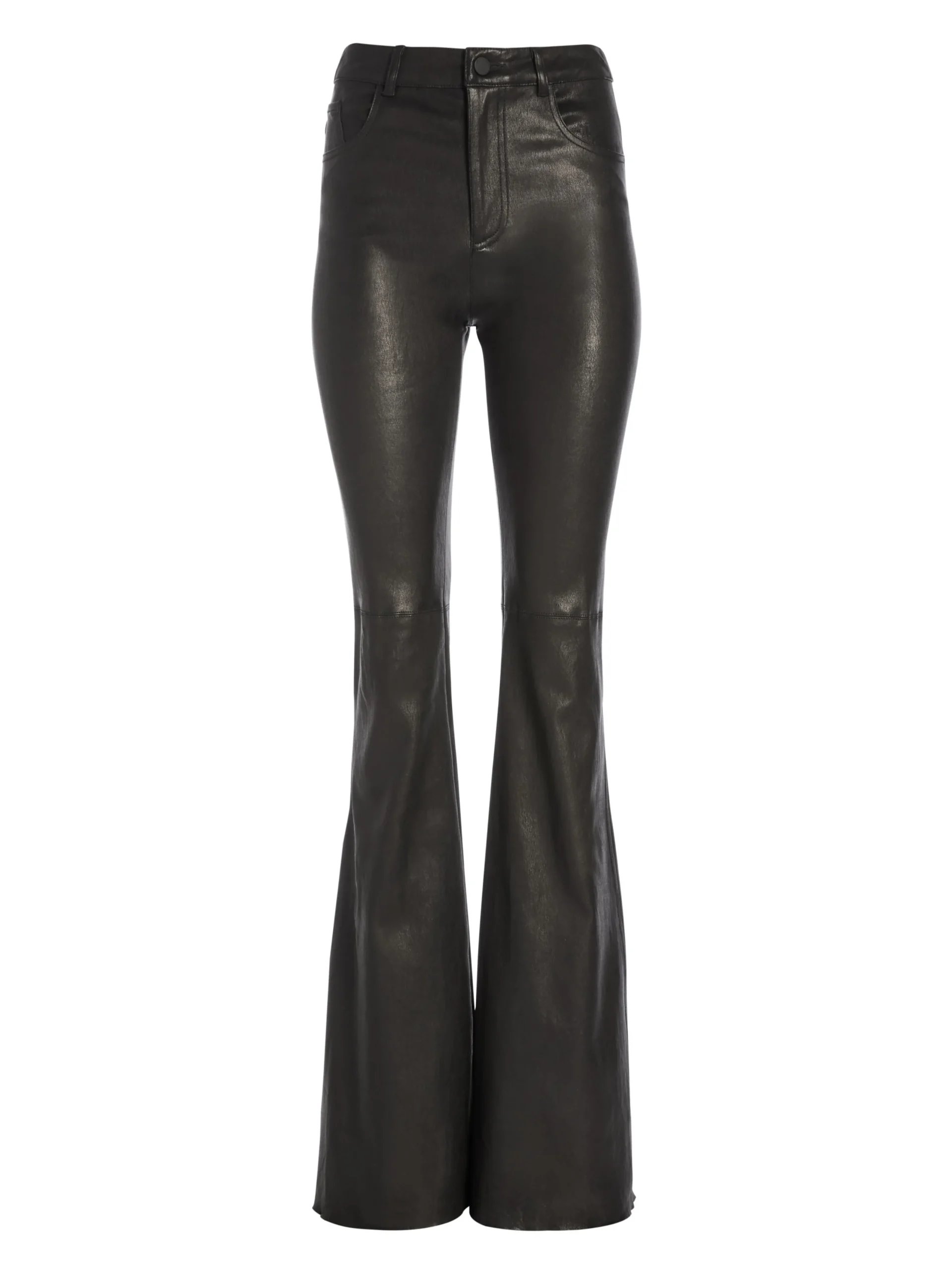 Alice and Olivia ESSENTIALS|PANTS*BRENT HIGH WAISTED LEATHER BELL PANT