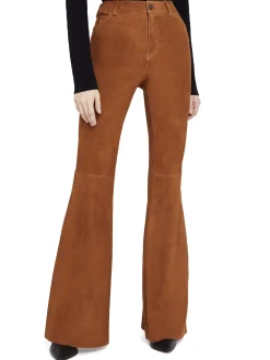 Alice and Olivia ESSENTIALS|PANTS*BRENT HIGH WAISTED SUEDE PANT