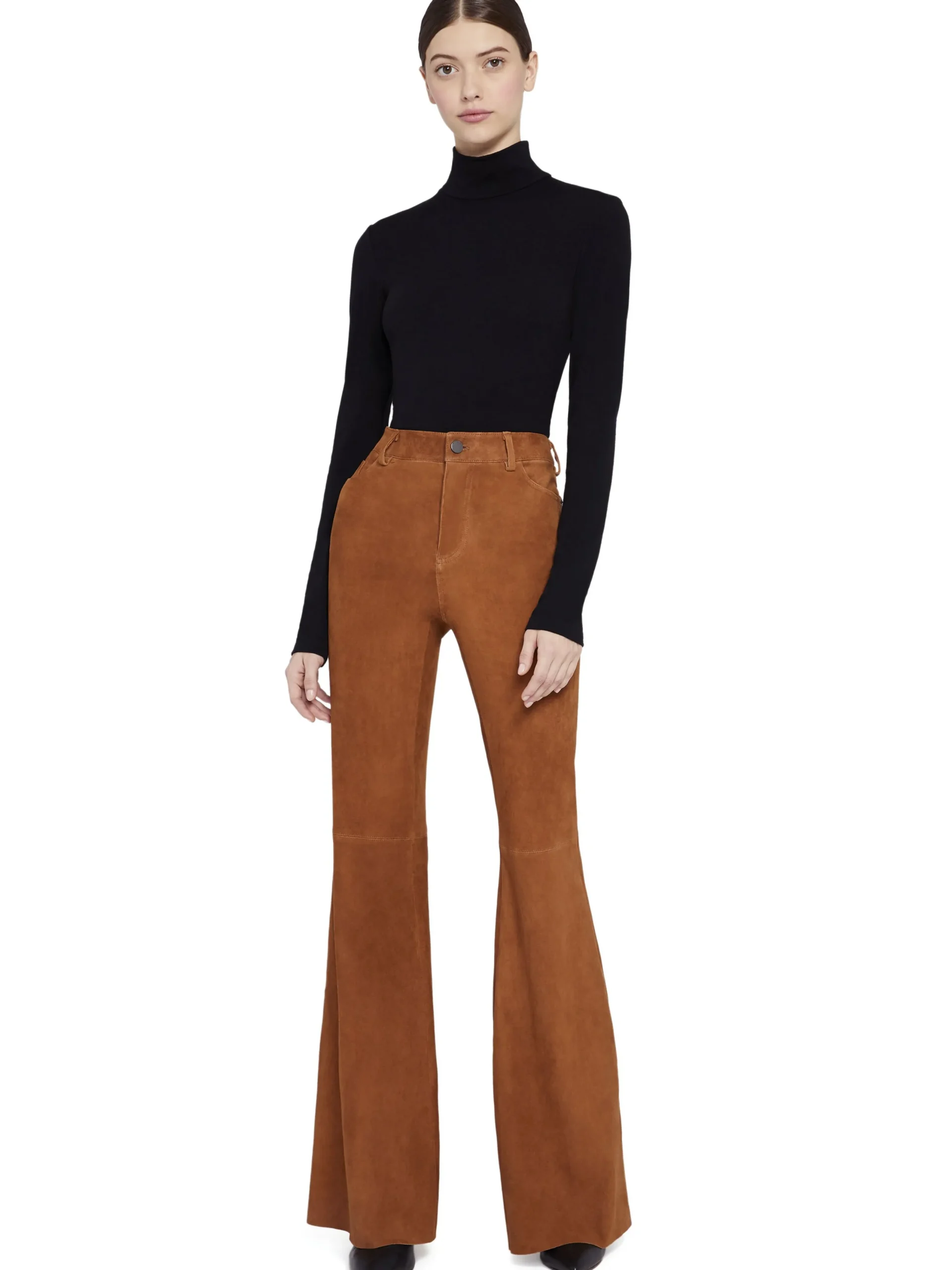 Alice and Olivia ESSENTIALS|PANTS*BRENT HIGH WAISTED SUEDE PANT