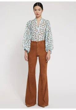 Alice and Olivia ESSENTIALS|PANTS*BRENT HIGH WAISTED SUEDE PANT