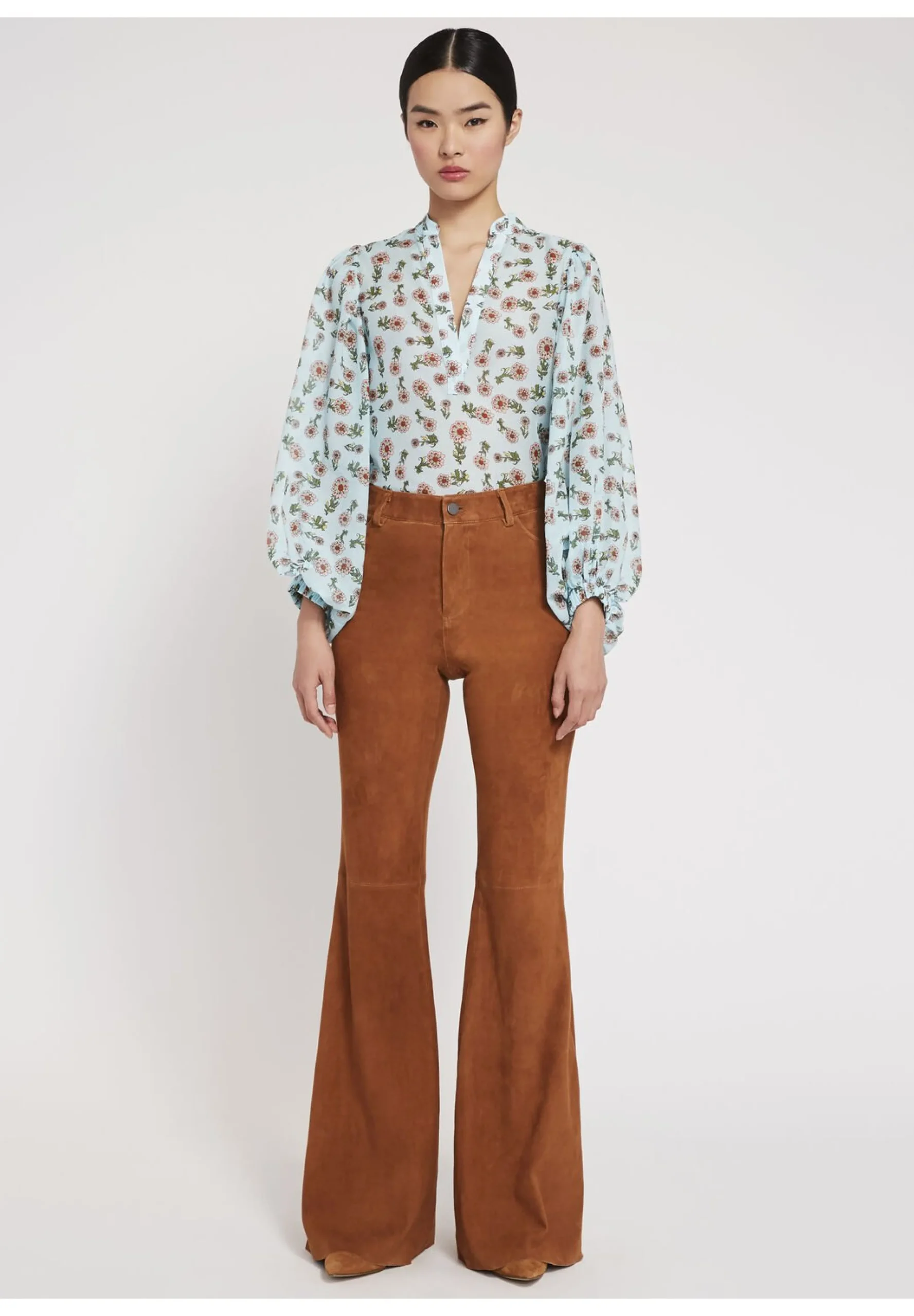 Alice and Olivia ESSENTIALS|PANTS*BRENT HIGH WAISTED SUEDE PANT