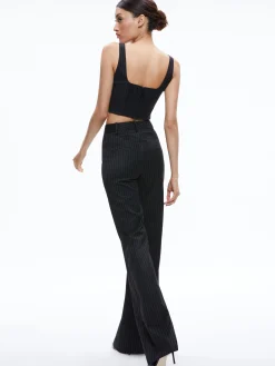 Alice and Olivia MATCHING SETS*BRESLIN CORSET TOP + SIOBHAN FRONT WRAP MIDI SKIRT