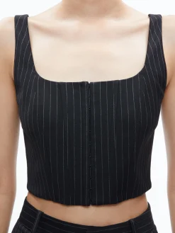 Alice and Olivia MATCHING SETS*BRESLIN CORSET TOP + SIOBHAN FRONT WRAP MIDI SKIRT