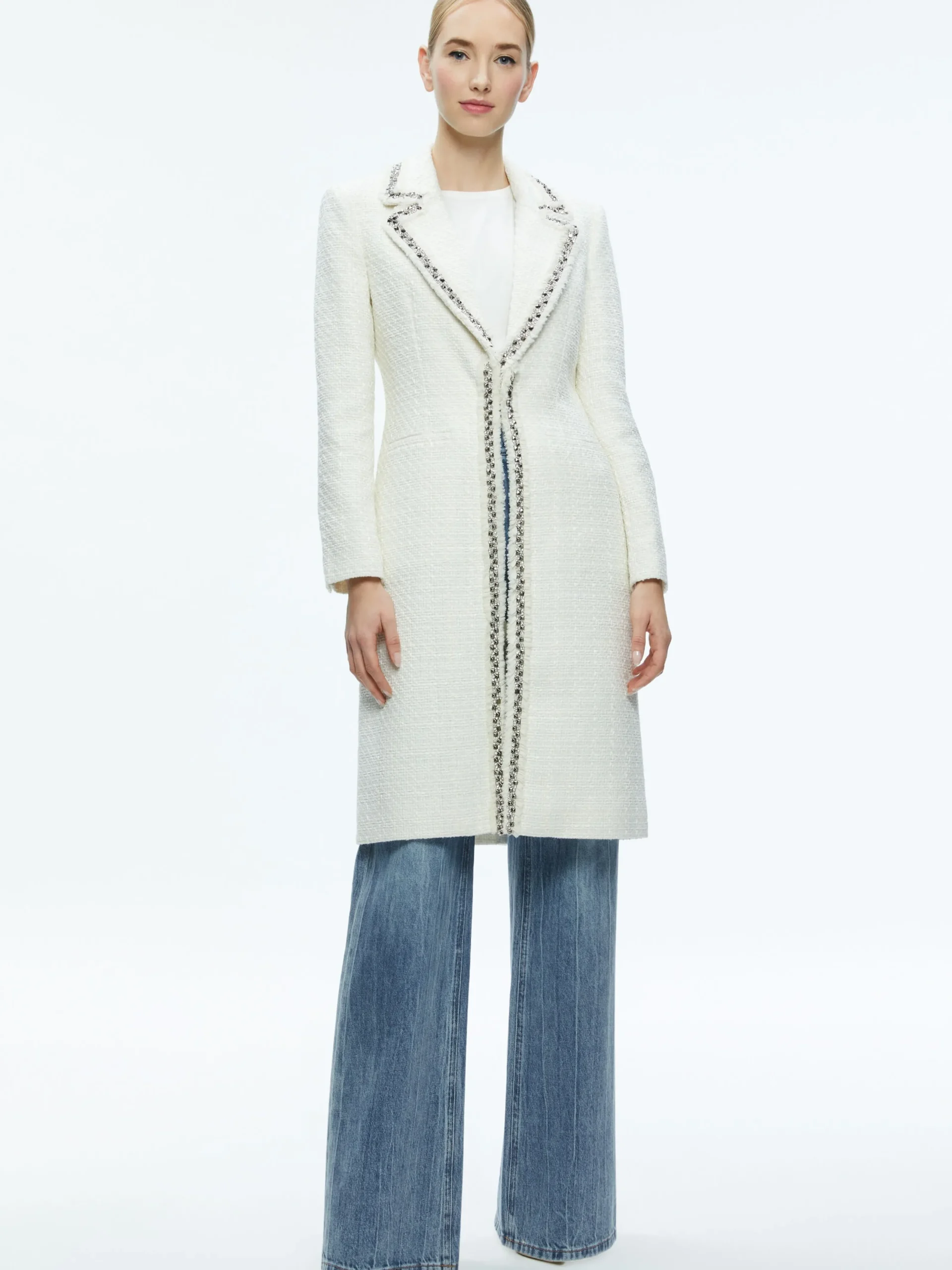 Alice and Olivia STACEY'S FAVORITES|THE WORKWEAR EDIT*BRET EMBELLISHED LONG BLAZER