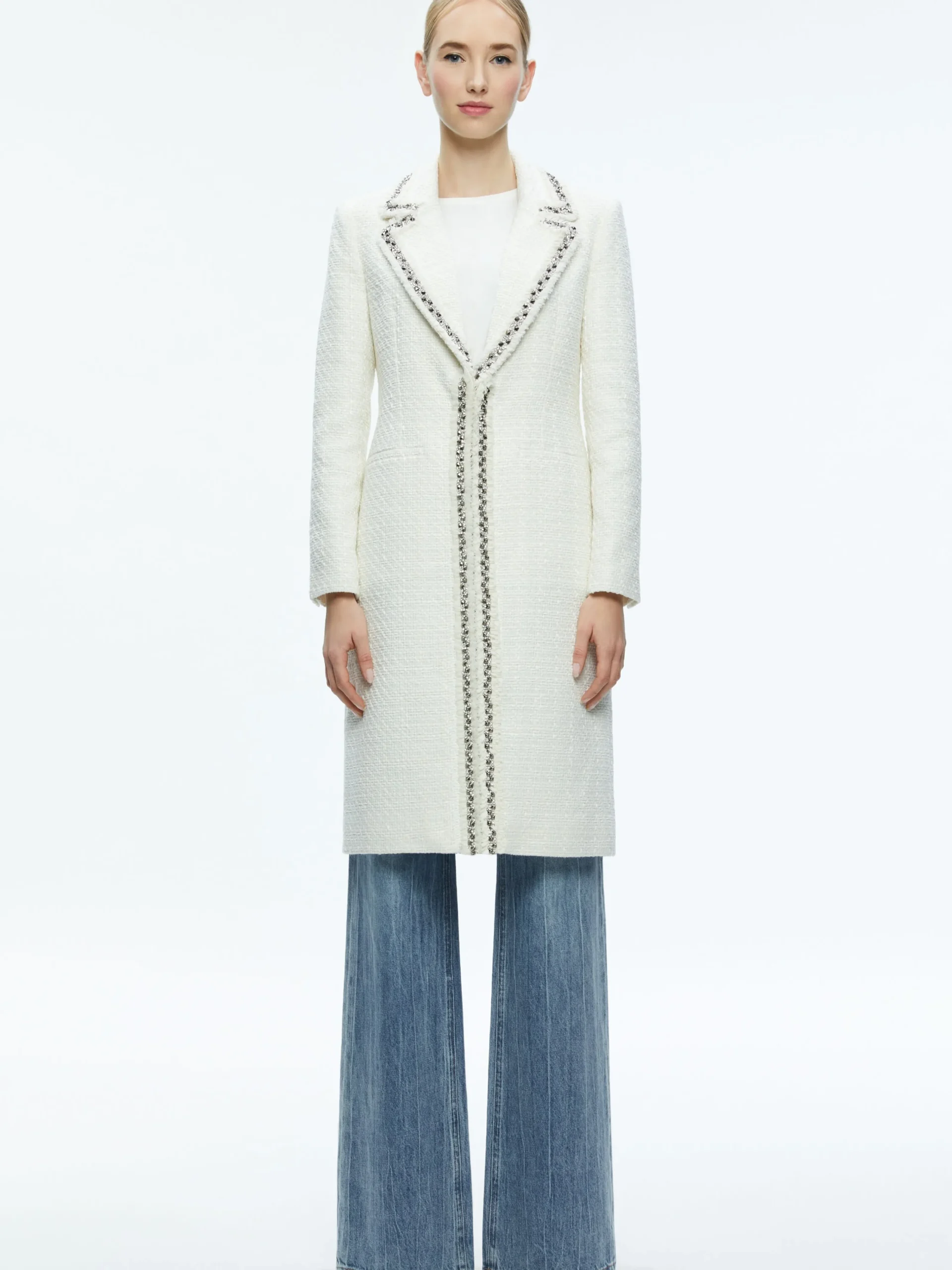 Alice and Olivia STACEY'S FAVORITES|THE WORKWEAR EDIT*BRET EMBELLISHED LONG BLAZER