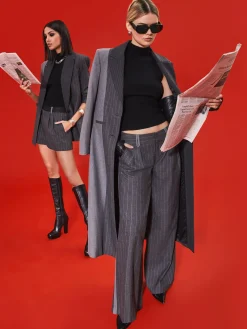 Alice and Olivia ESSENTIALS|JACKETS + COATS*BRET LONG BLAZER