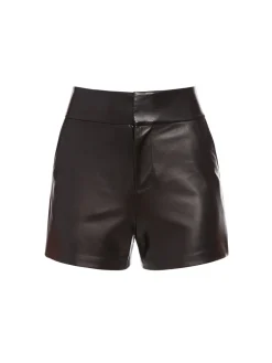 Alice and Olivia ESSENTIALS|SHORTS*CADY HIGH WAISTED LEATHER SHORT