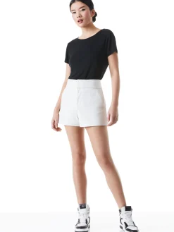 Alice and Olivia ESSENTIALS|SHORTS*CADY HIGH WAISTED LEATHER SHORT