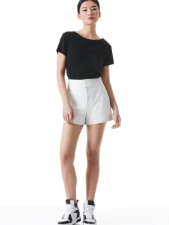 Alice and Olivia ESSENTIALS|SHORTS*CADY HIGH WAISTED LEATHER SHORT