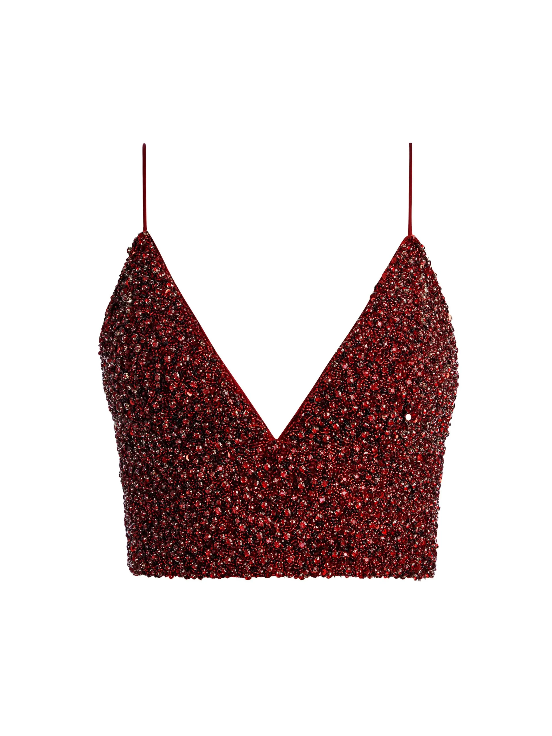 Alice and Olivia TOPS*CARLI CRYSTAL EMBELLISHED BRA TOP