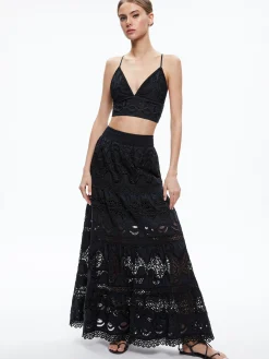 Alice and Olivia TOPS*CARLI EMBROIDERED BRA TOP