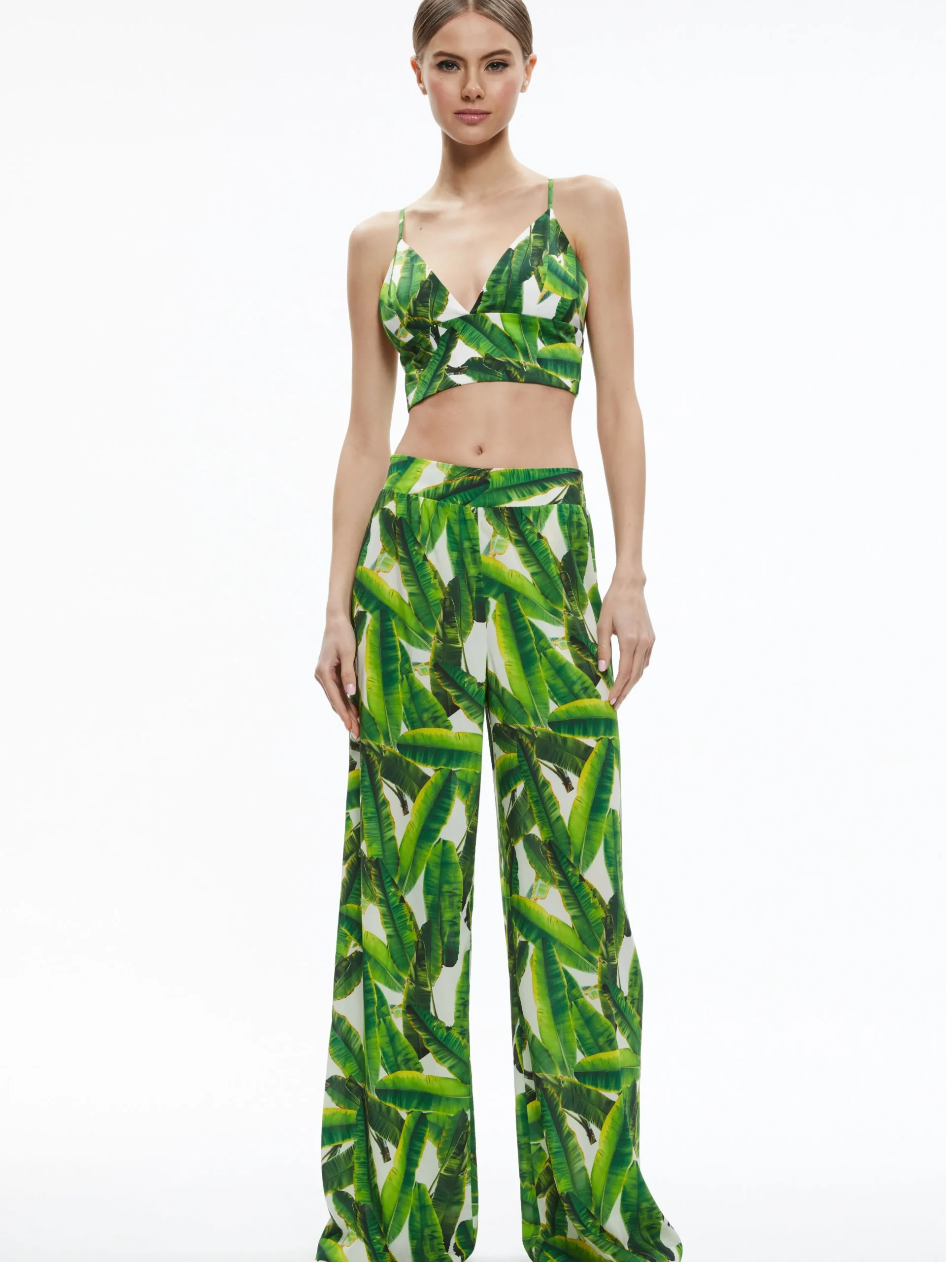 Alice and Olivia TOPS*CARLI TIE BACK BRA TOP