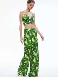 Alice and Olivia TOPS*CARLI TIE BACK BRA TOP