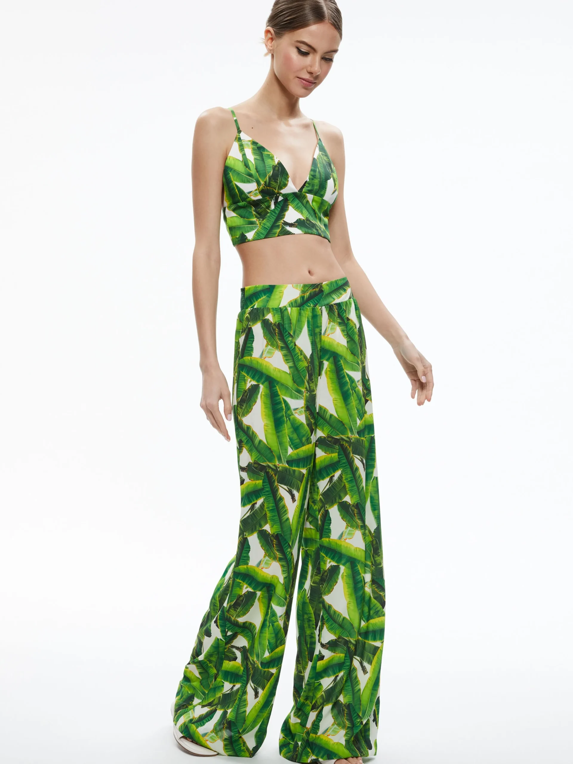 Alice and Olivia TOPS*CARLI TIE BACK BRA TOP