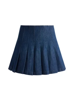 Alice and Olivia JEAN SHOP|SKIRTS*CARTER PLEATED DENIM MINI SKIRT