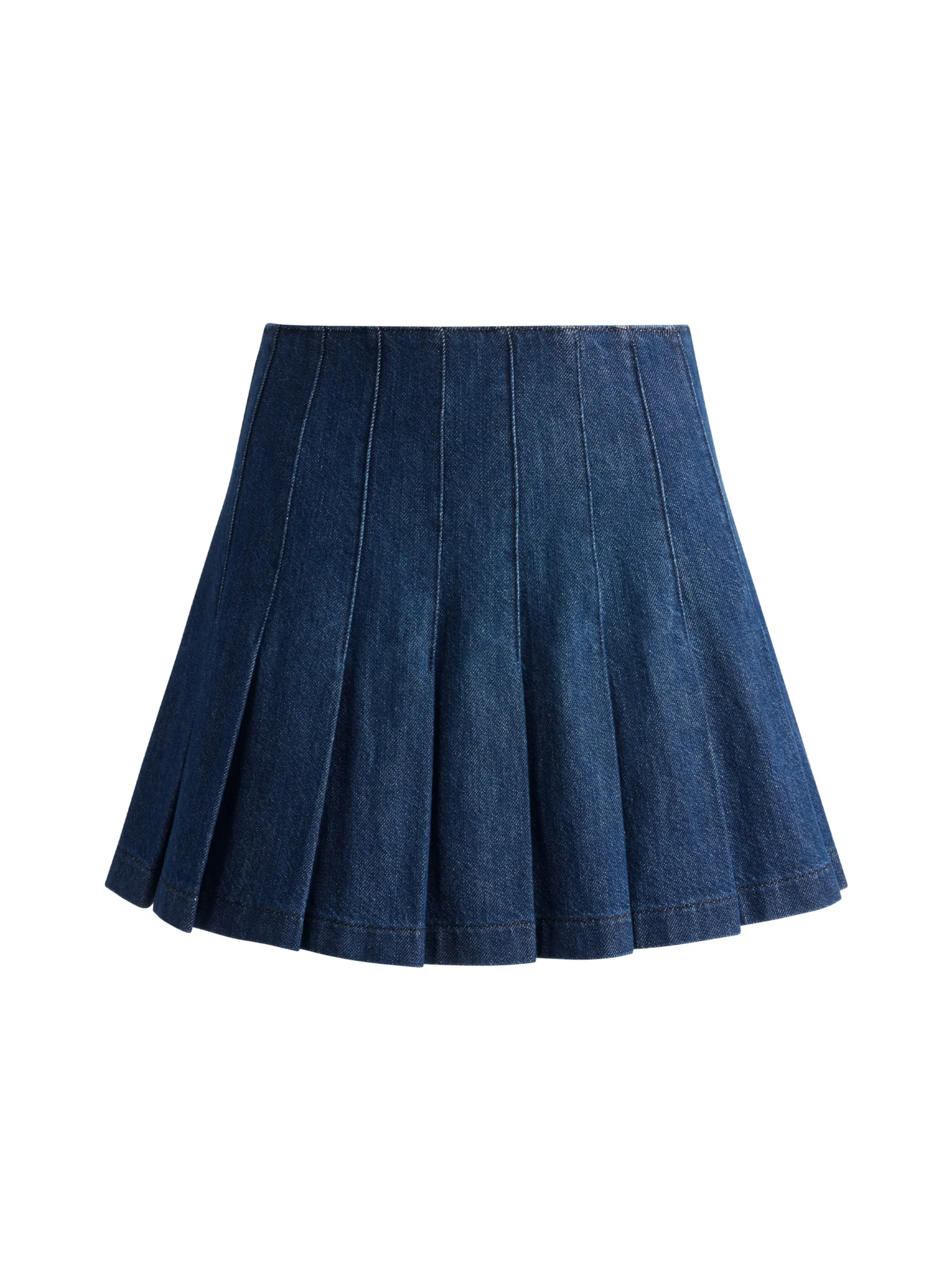 Alice and Olivia JEAN SHOP|SKIRTS*CARTER PLEATED DENIM MINI SKIRT