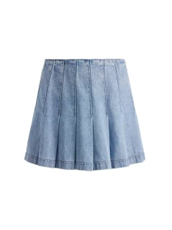 Alice and Olivia JEAN SHOP|SKIRTS*CARTER PLEATED DENIM MINI SKIRT