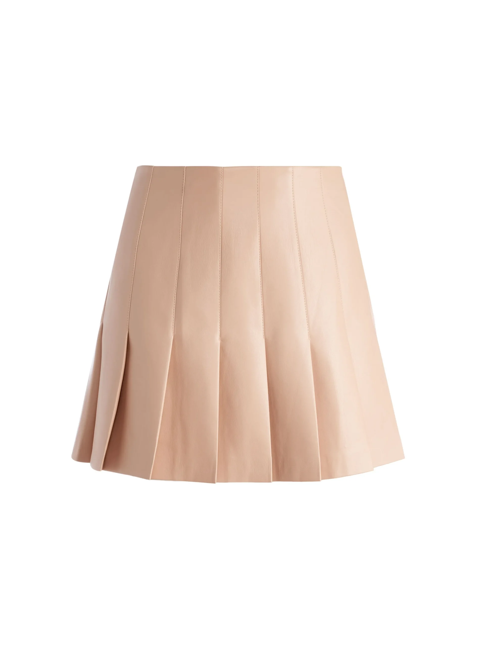 Alice and Olivia SUITS|SKIRTS*CARTER PLEATED VEGAN LEATHER MINI SKIRT