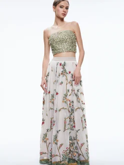 Alice and Olivia SKIRTS*CATRINA EMBELLISHED GOWN MAXI SKIRT
