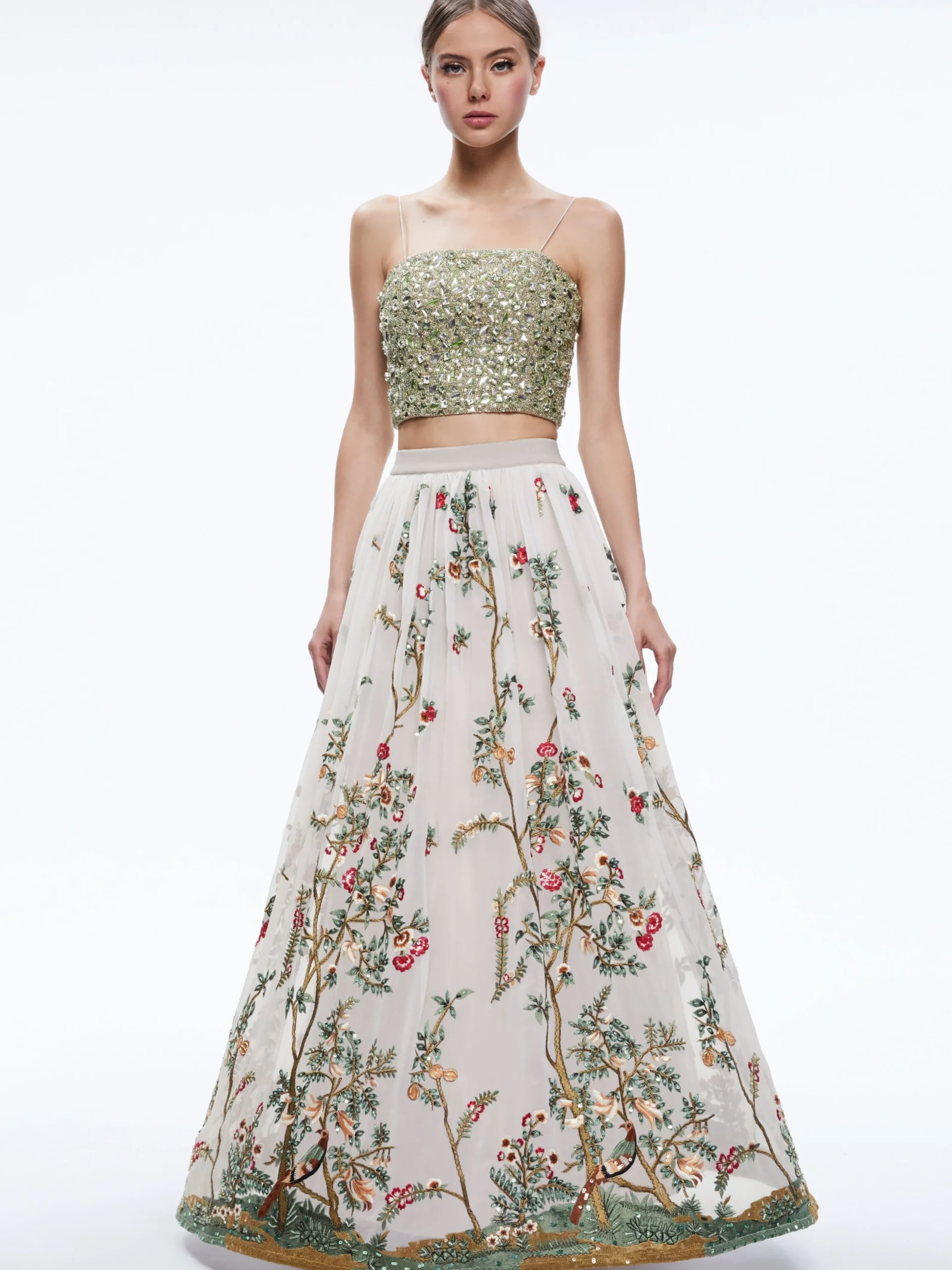 Alice and Olivia SKIRTS*CATRINA EMBELLISHED GOWN MAXI SKIRT