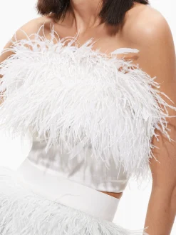 Alice and Olivia TOPS*CERESI FEATHER TOP