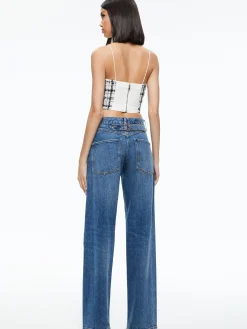 Alice and Olivia ESSENTIALS|TOPS*CERESI TWEED CROP TOP