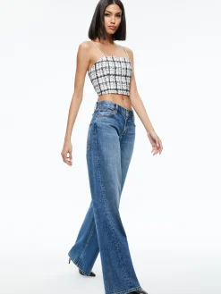 Alice and Olivia ESSENTIALS|TOPS*CERESI TWEED CROP TOP