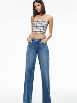 Alice and Olivia ESSENTIALS|TOPS*CERESI TWEED CROP TOP