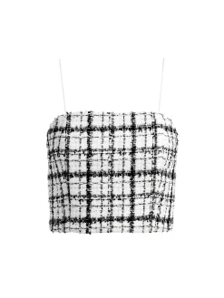 Alice and Olivia ESSENTIALS|TOPS*CERESI TWEED CROP TOP