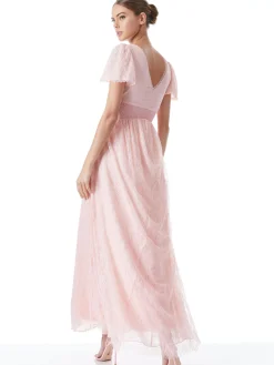 Alice and Olivia MAXI|DRESSES*CHARLSIE SMOCKED WAIST DRESS
