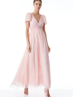 Alice and Olivia MAXI|DRESSES*CHARLSIE SMOCKED WAIST DRESS