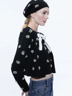 Alice and Olivia ACCESSORIES*CHIRA SLOUCHY EMBELLISHED HAT