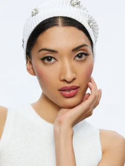 Alice and Olivia ACCESSORIES*CHIRA SLOUCHY EMBELLISHED HAT