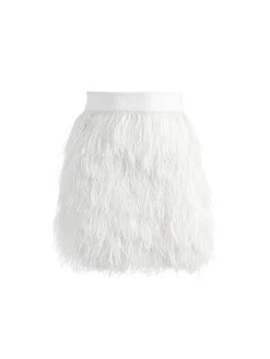 Alice and Olivia SKIRTS*CINA FEATHER MINI SKIRT