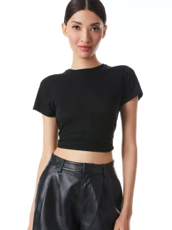 Alice and Olivia ESSENTIALS|TOPS*CINDY CLASSIC CROPPED TEE