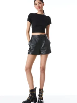 Alice and Olivia ESSENTIALS|TOPS*CINDY CLASSIC CROPPED TEE